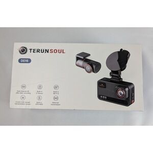 Terunsoul D016 Dual Dash Cam 4K Ultra HD WiFi 6 GPS 3 inch Curved Screen New